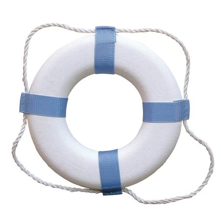 TAYLOR MADE Taylor Made Decorative Ring Buoy - 25" - White/Blue - Not USCG Approve 373